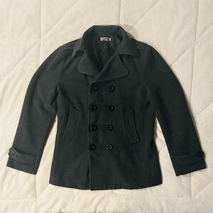 Dior Homme Japan Grey Pea Coat Grey Jacket Size Medium